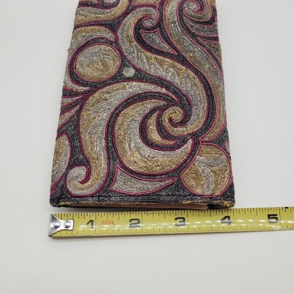 Rare Antique French Petit Point Embroidered Tapestry 19th Clutch Wallet Bag HTF - Picture 13 of 13